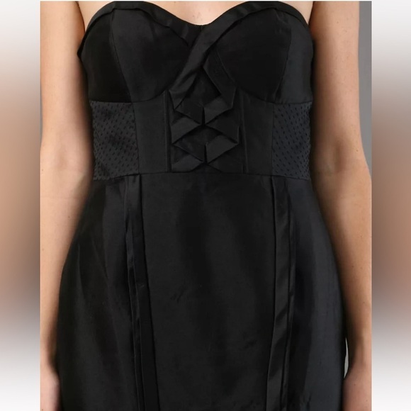 Anthropologie LEIFSDOTTIR Black Onyx Strapless Dress - Picture 6 of 12